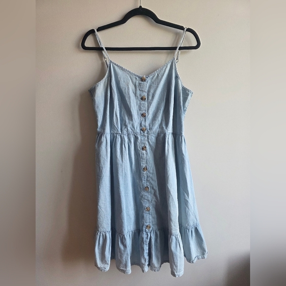 Japna - Light Blue Button-Down Sundress - Size Large - Picture 1 of 3
